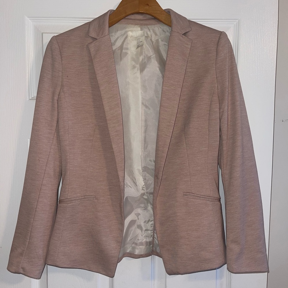 H&M Light Blush Pink Tailored Blazer